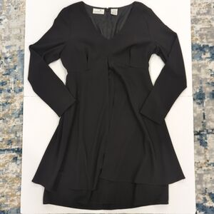 Liz Clairborne Elegant Black Long Sleeve Dress V Neck Short - Women's Size 4